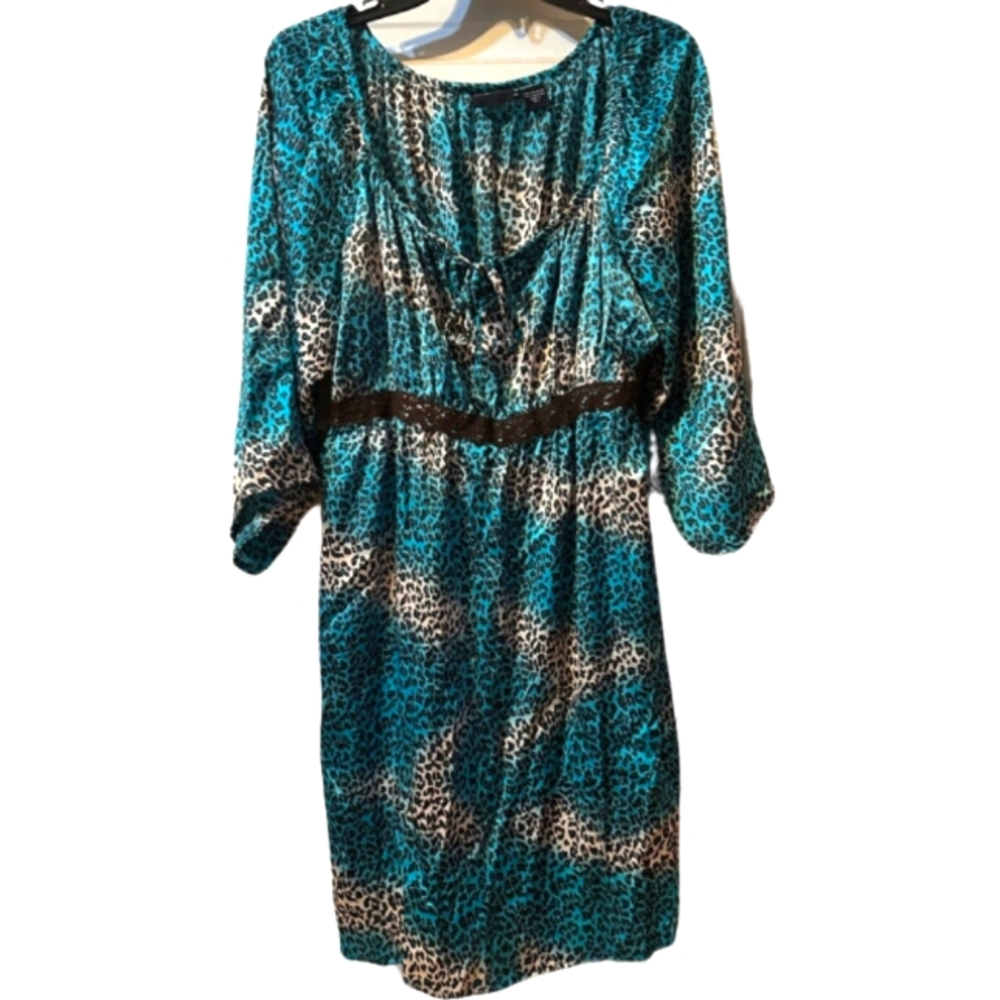RU Apparel Green, Grey, and Blue Pattern Print Dress XXL or size 2x